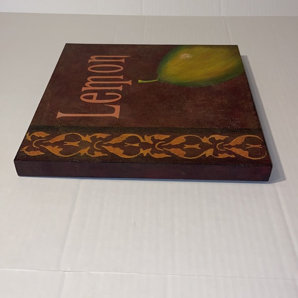 Southern Living At Home 12” X 12” Lemon Botanical Woodblock Art Print Wall Decor - Picture 9 of 15